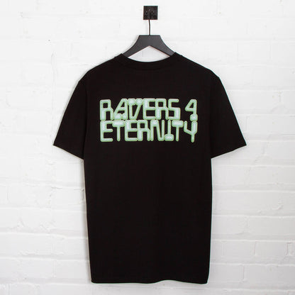 Green Ravers 4 Eternity Back Print - Tshirt - Black