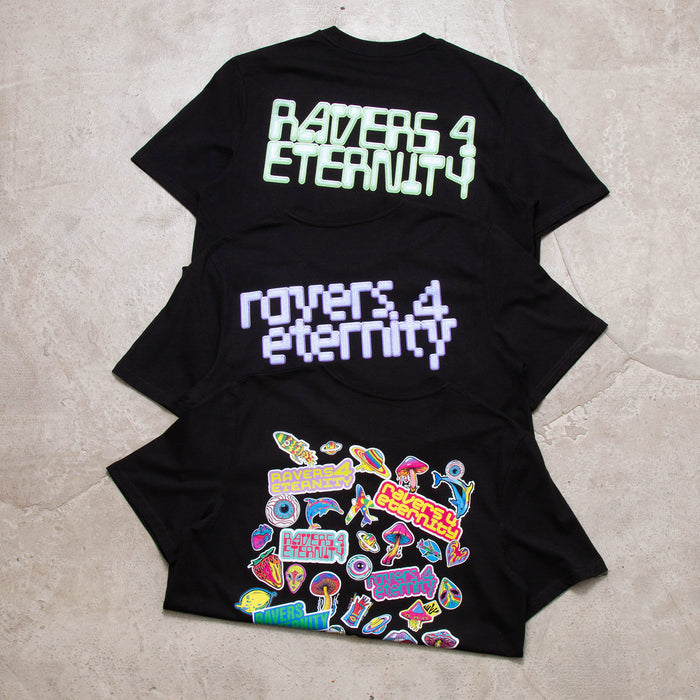 Green Ravers 4 Eternity Back Print - Tshirt - Black
