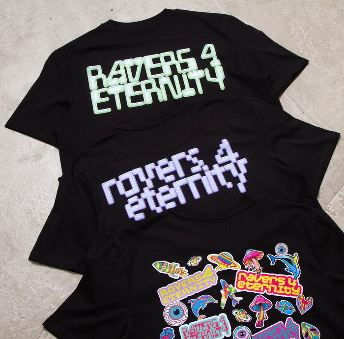 Green Ravers 4 Eternity Back Print - Tshirt - Black