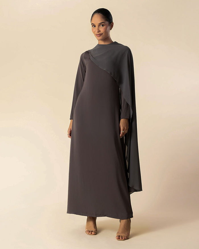 Grey Drape Maxi