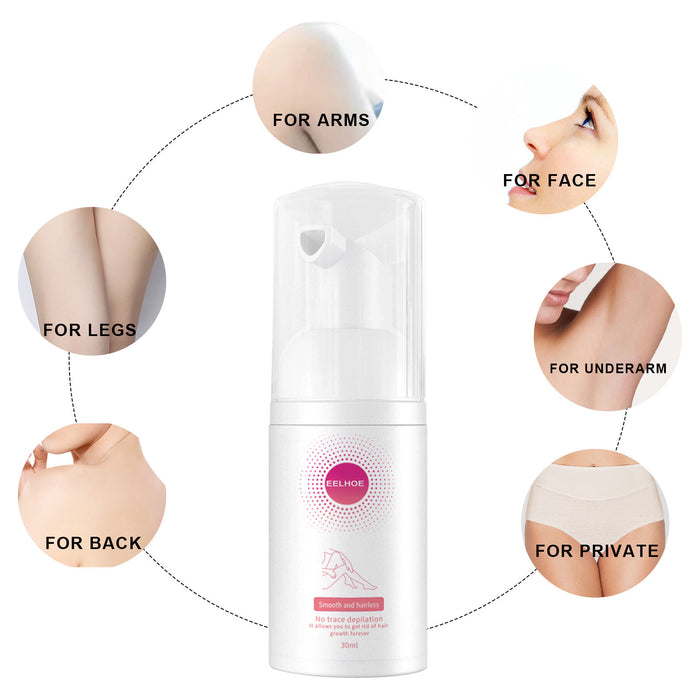 Hair removal spray in a 100 ml bottle for shoppers comparing larger depilatory product sizes and pack quantities.