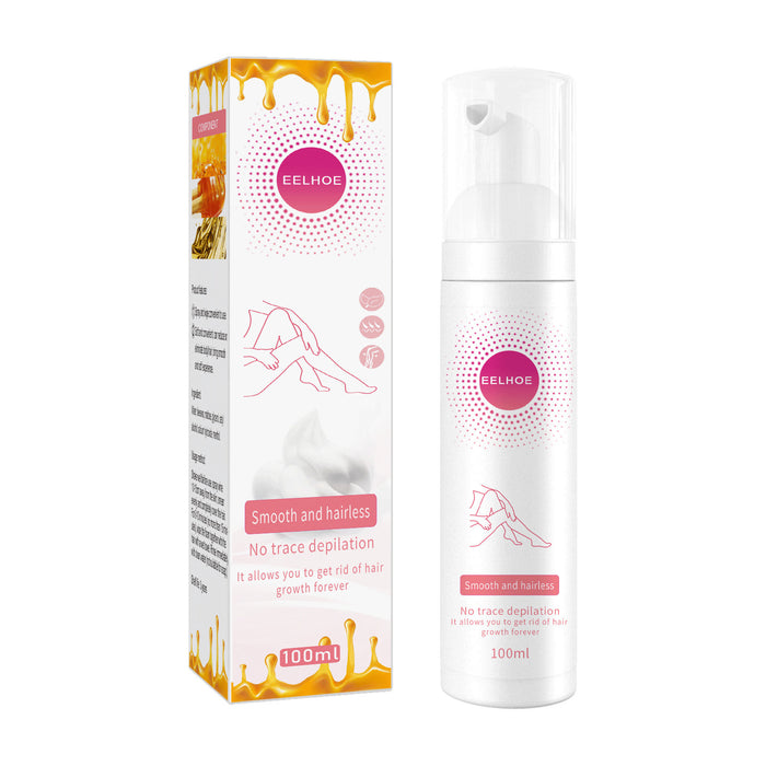 Depilatory spray bottle image for customers checking packaging, volume information and product presentation.