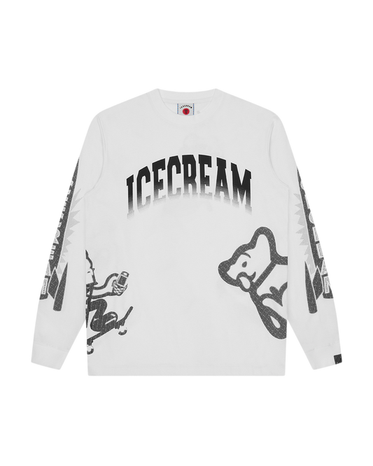 Halftone Multi Logo LS T-Shirt