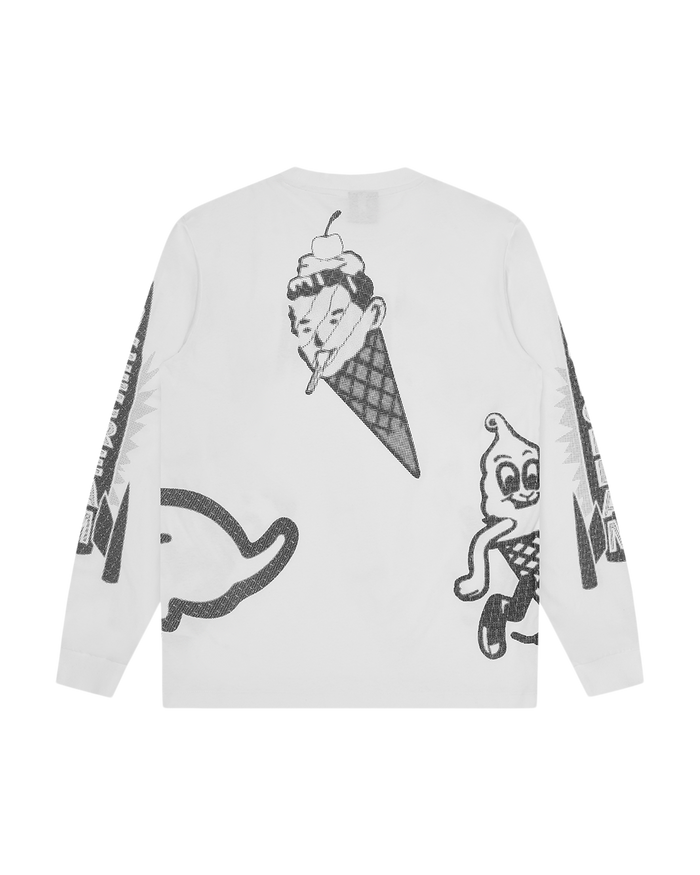 Halftone Multi Logo LS T-Shirt