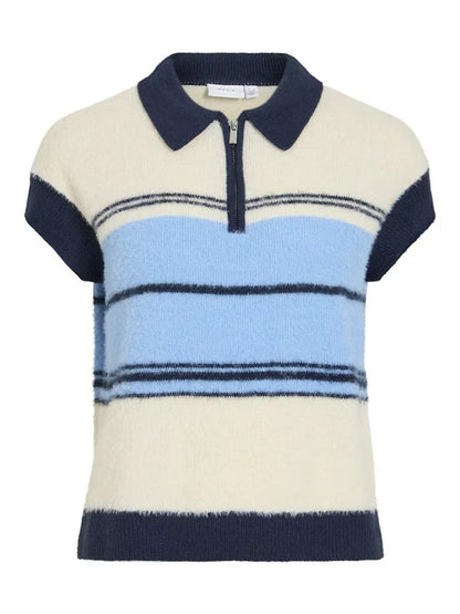 Hally Knit Top (Birch/Blue)