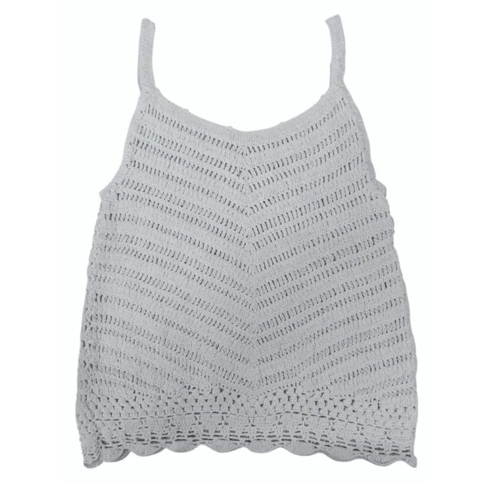 Handcrafted 100% Cotton Crochet top – Natural | Free Size