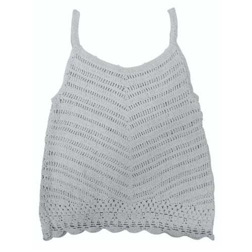 Handcrafted 100% Cotton Crochet top – Natural | Free Size