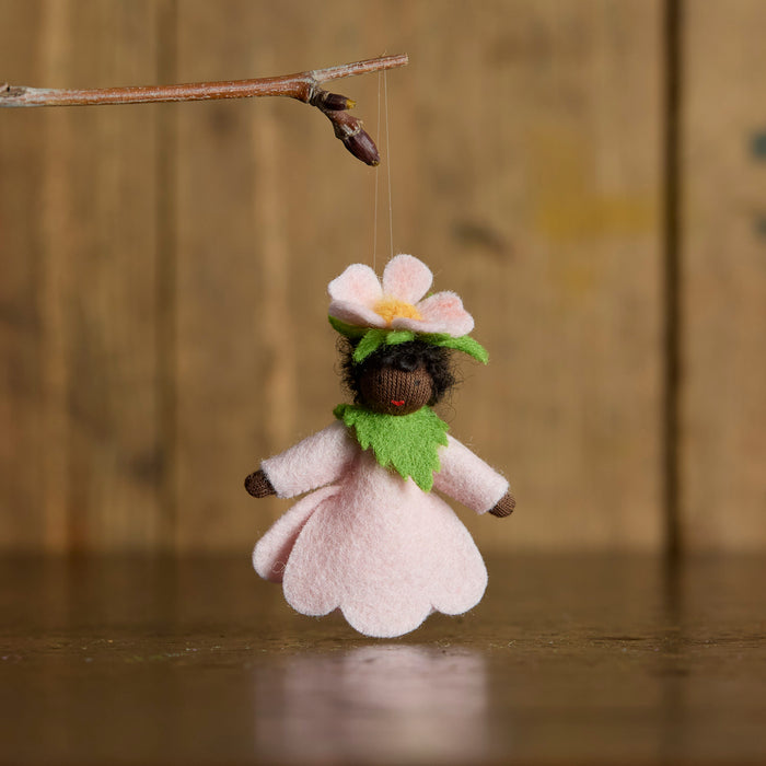 Handmade Small Wool Hanging Fairy - Sweet Briar - Black
