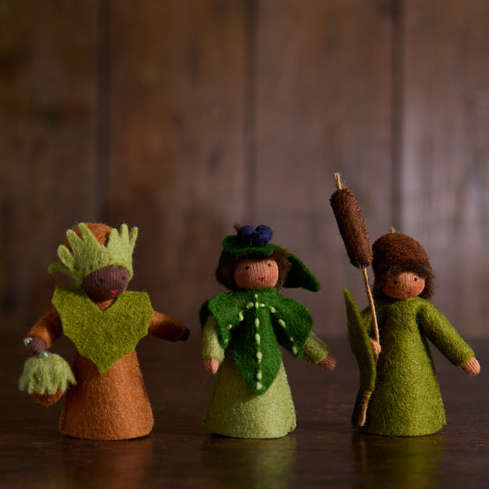 Handmade Wool Fairy - Hazelnut - Black