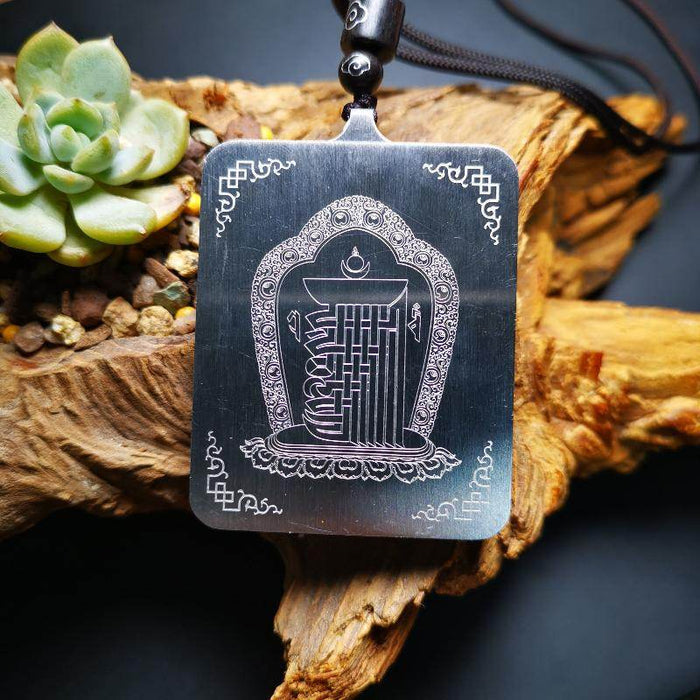 Handpainted Locket Thangka Amulet,Bhaisajyaguru,Medicine Buddha - Tibetan thangka painting, view 8