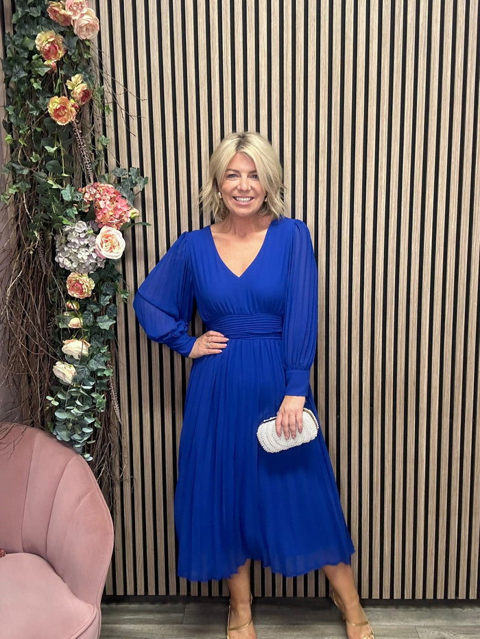 Hannah Midi Dress (Blue)