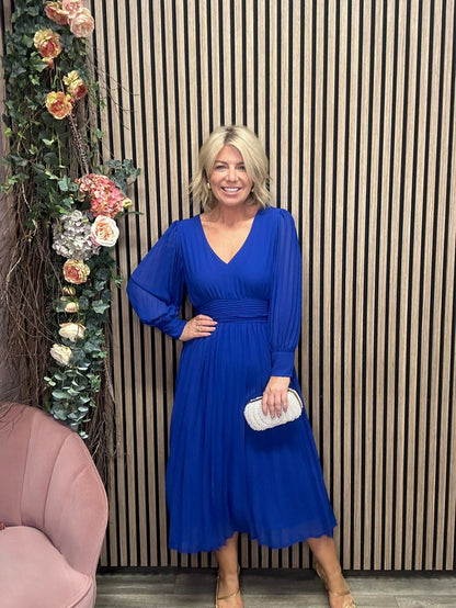Hannah Midi Dress (Blue)