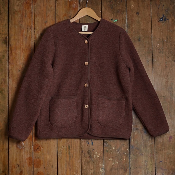 Harrier Women's Jacket - Merino Wool Fleece - Cinnamon