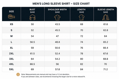 Long sleeve beach shirt for men with lightweight polyester fabric
