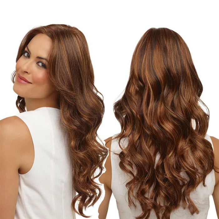 heat resistant wig with bangs lightweight synthetic hair medium length with face-framing fringe for easy styling