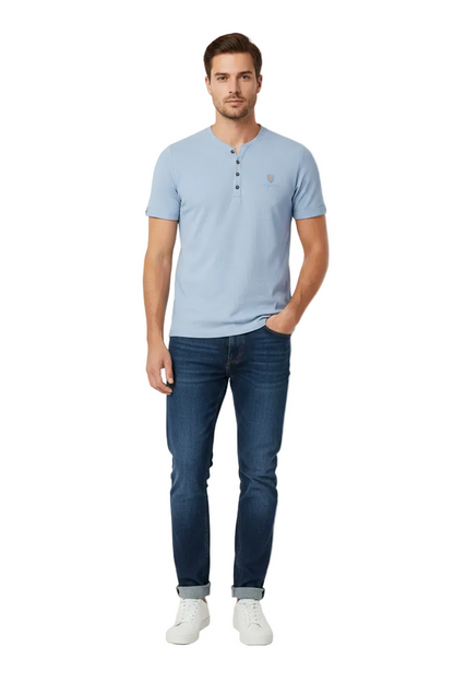 The Droven Blue T-Shirt - Front
