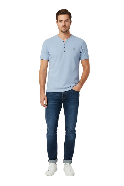 The Droven Blue T-Shirt - Front