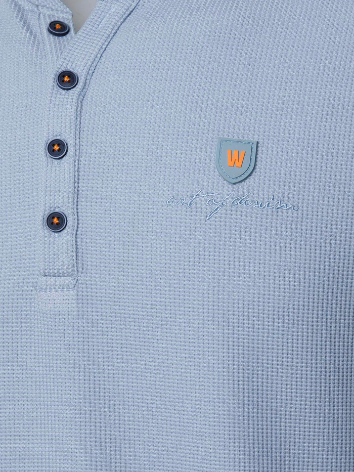 Het Droven blauwe T-shirt