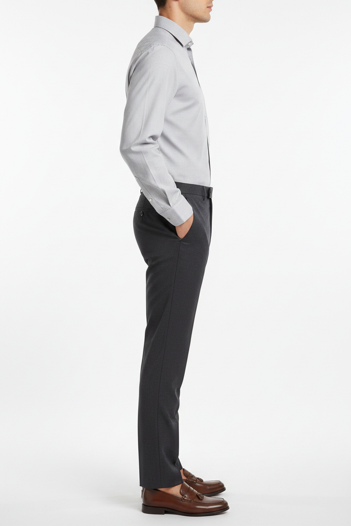 WAM DENIM Norvik Light Grey Shirt - Side View