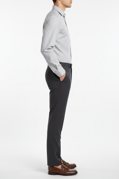 WAM DENIM Norvik Light Grey Shirt - Side View