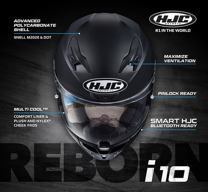 HJC i10 Full Face Helmet Solid: Built to replace the CL-17, one of HJC’s best sellers, the i10 is bringing a new level of per