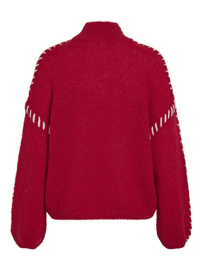 Hoca Turtle Neck Jumper (Cherry/White)