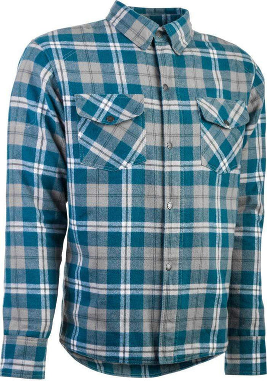 HWY 21 Marksman Flannel Blue/G: When cruising the open road, you don't always have a direction or destination; that's just pa