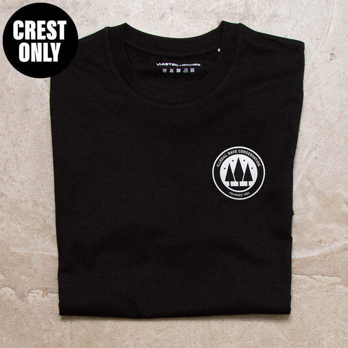 Illegal Rave Conservation Crest T-Shirt ‚Äì Black