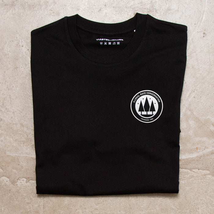Illegal Rave Conservation Crest T-Shirt ‚Äì Black