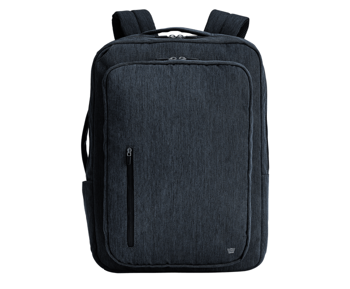 Navy Heather | Front view of Ion Convertible Backpack in Navy Heather