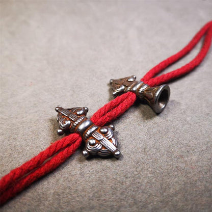 Iron Vajra Bell Amulet Set 1.1" - Tibetan Buddhist amulet, view 4