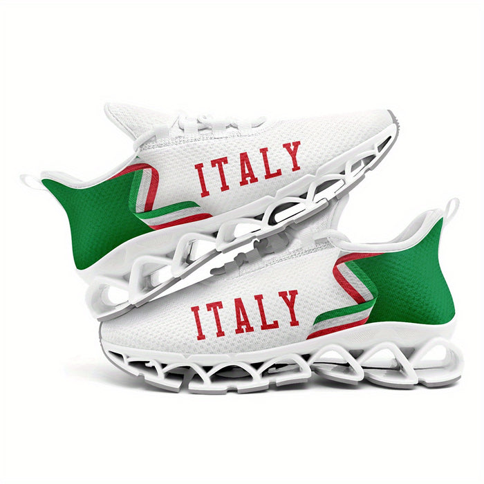 Italy Flag Sneakers – lifestyle shot with denim, casual weekend fit