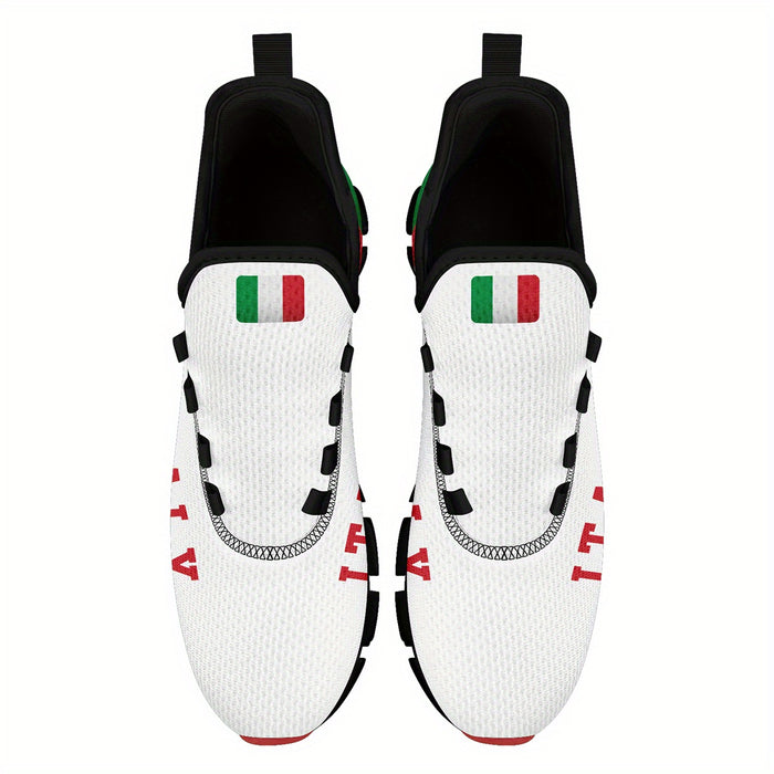 Italy Flag Sneakers – gym session warm-up, flexible forefoot bend
