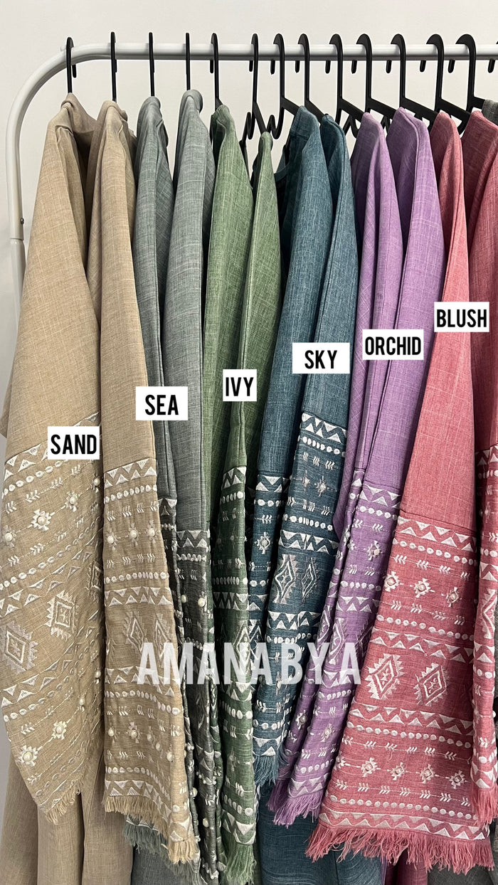 IVY ELAYA NEW | EID | CLOSED | Free hijab + belt | Embroidered arms |