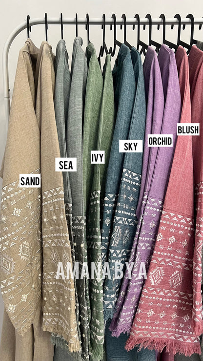 IVY ELAYA NEW | EID | CLOSED | Free hijab + belt | Embroidered arms |
