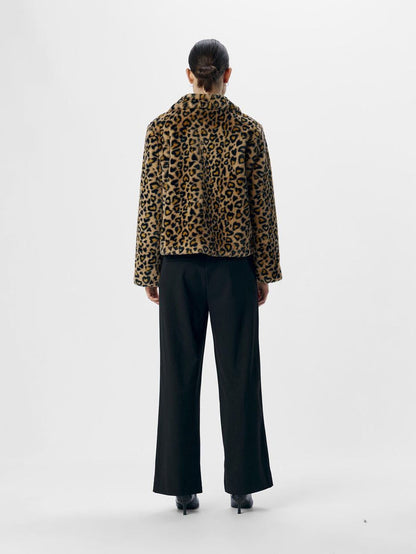 Jaddie Faux Fur Jacket (Humus/Leo)