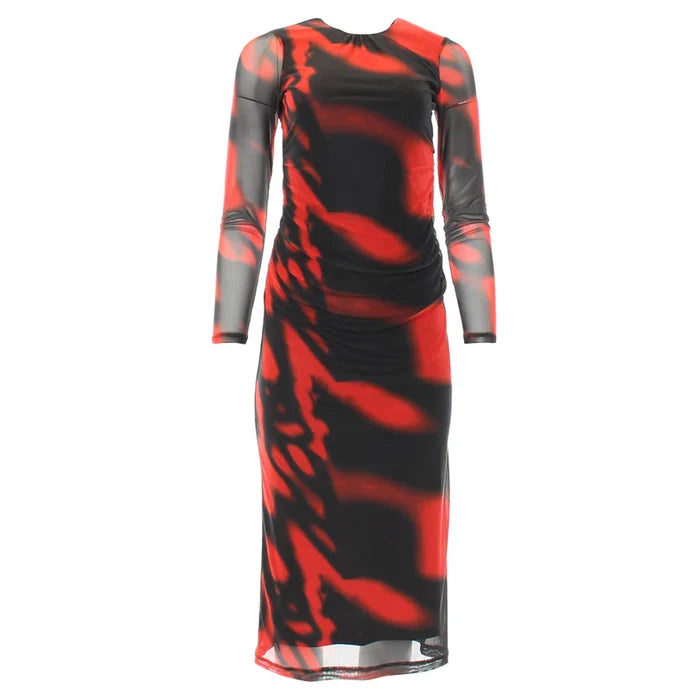 Jade Midi Dress (Red)