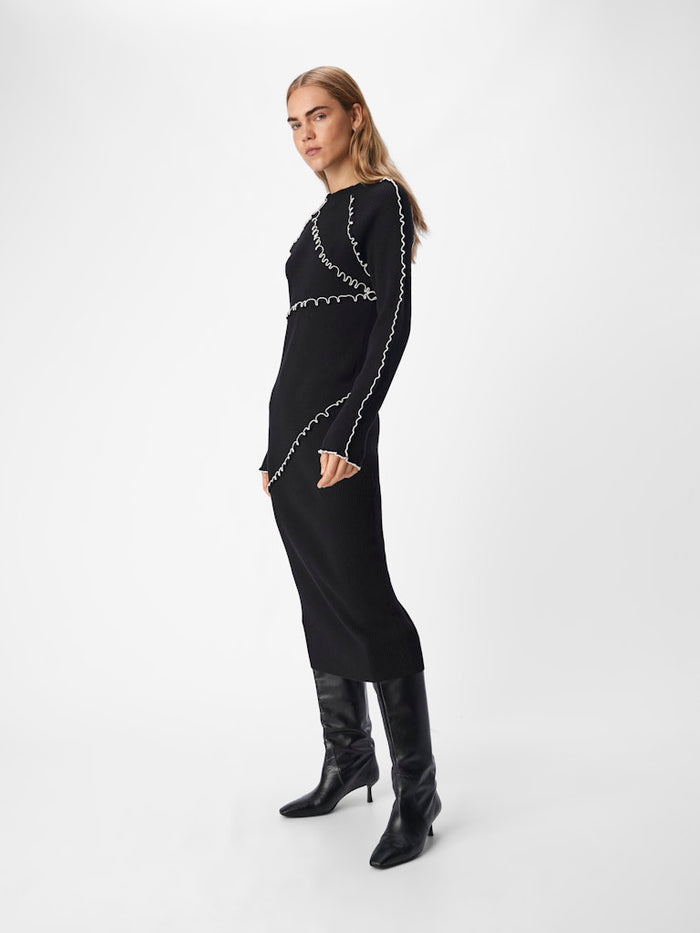 Jane Knit Dress (Black/Cloud Dancer)