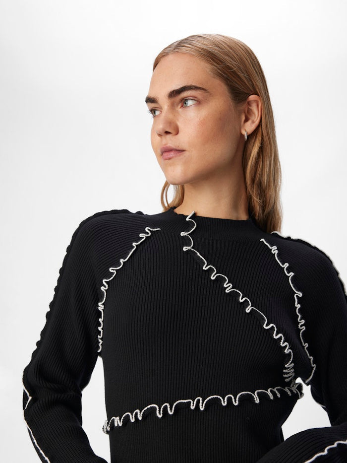 Jane Knit Dress (Black/Cloud Dancer)