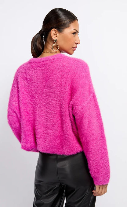 Jessica Knit Jumper (Fuchsia Pink)