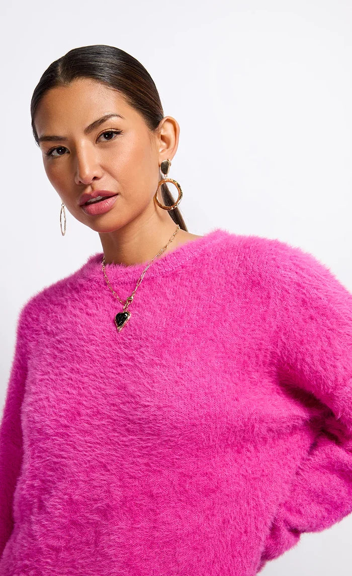 Jessica Knit Jumper (Fuchsia Pink)