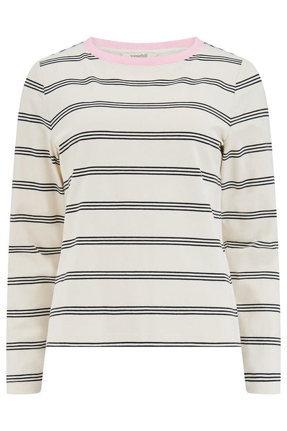 Josie Jersey Top (Off White/Black)