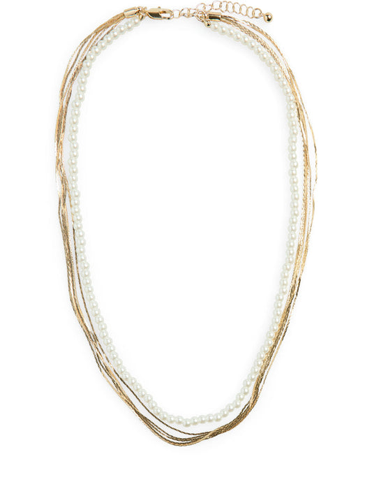 Julie Layered Necklace (Gold/Pearl)