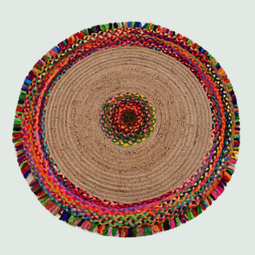 Multi-coloured Dhurrie - Front View