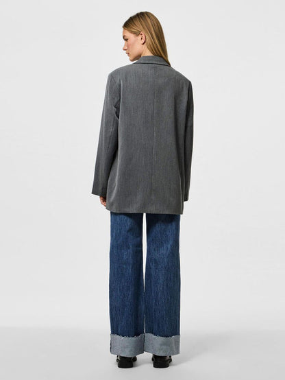 Kamil Loose Blazer (Dark Grey/Melange)