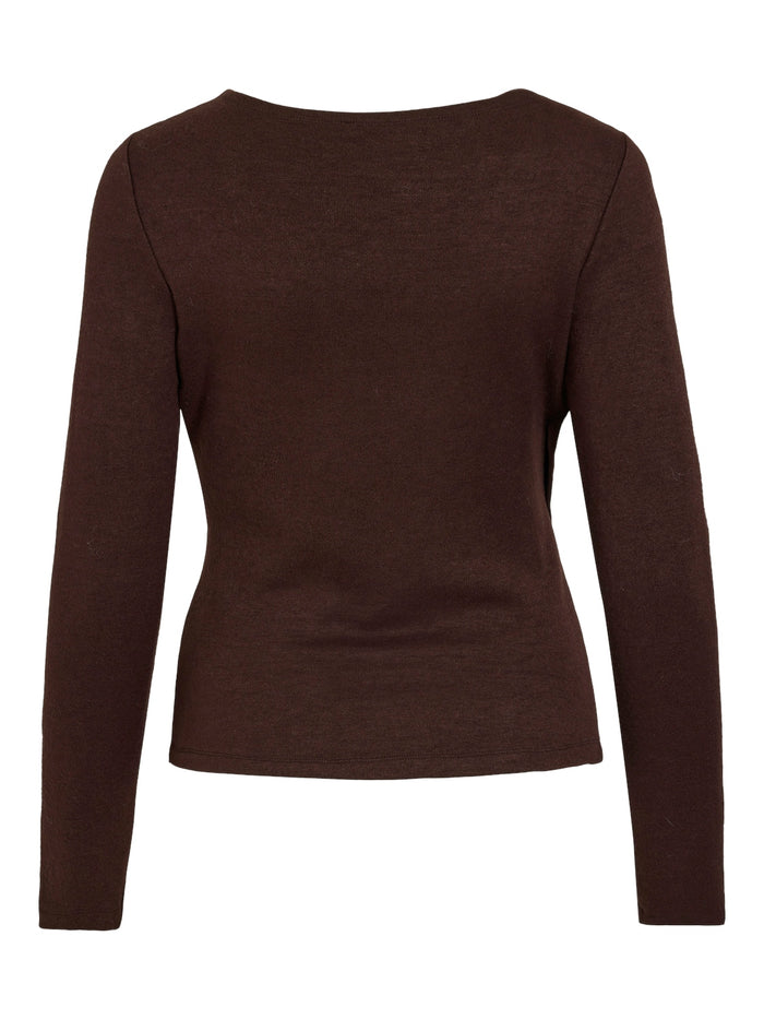 Karia Wrap Top (Coffee Bean)