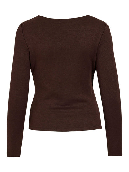 Karia Wrap Top (Coffee Bean)