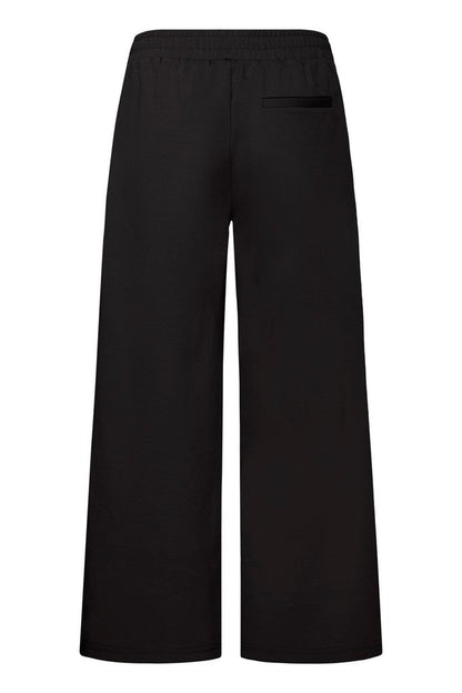 Kate Cropped Wide Leg Pants (Black)