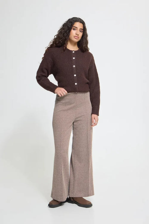 Kate Wide Leg Pants (Java/Almond)