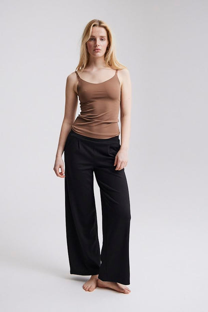Kate Wide Leg Trousers (Black)